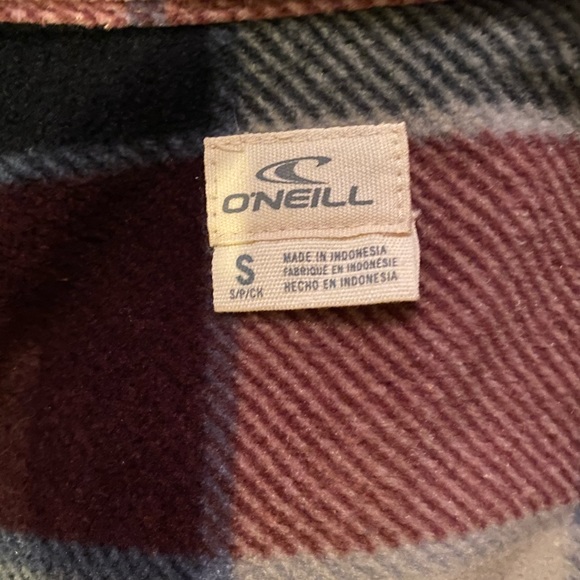 O’Neill Snap Button Up Plaid Sweater Jacket - Picture 4 of 5